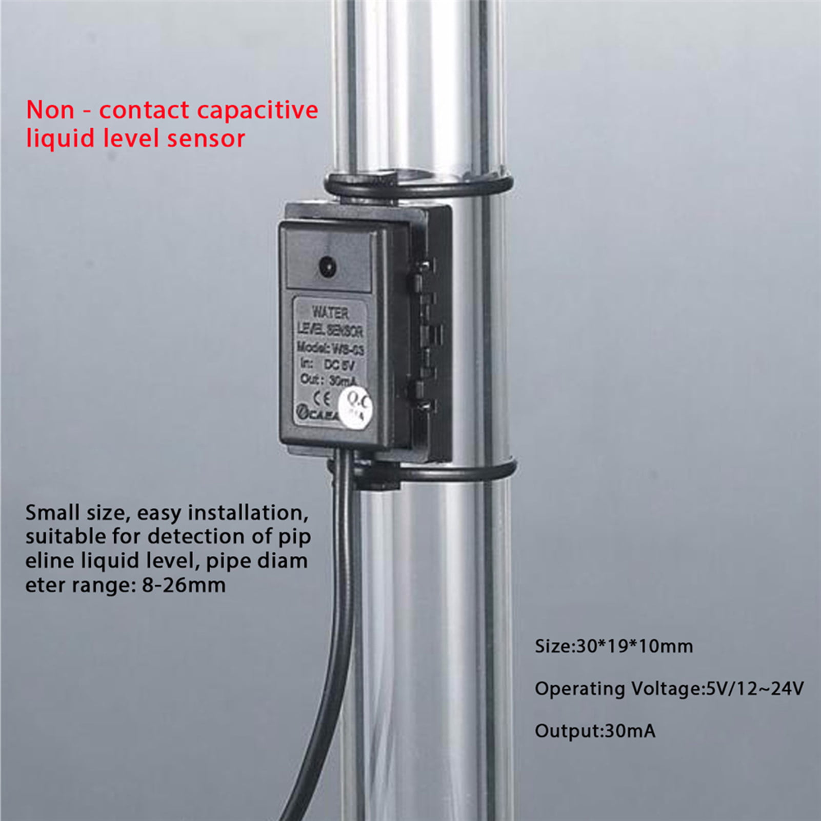 Non-contact Capacitive water level sensor Pipe Water Level Detection Sensor 5V 