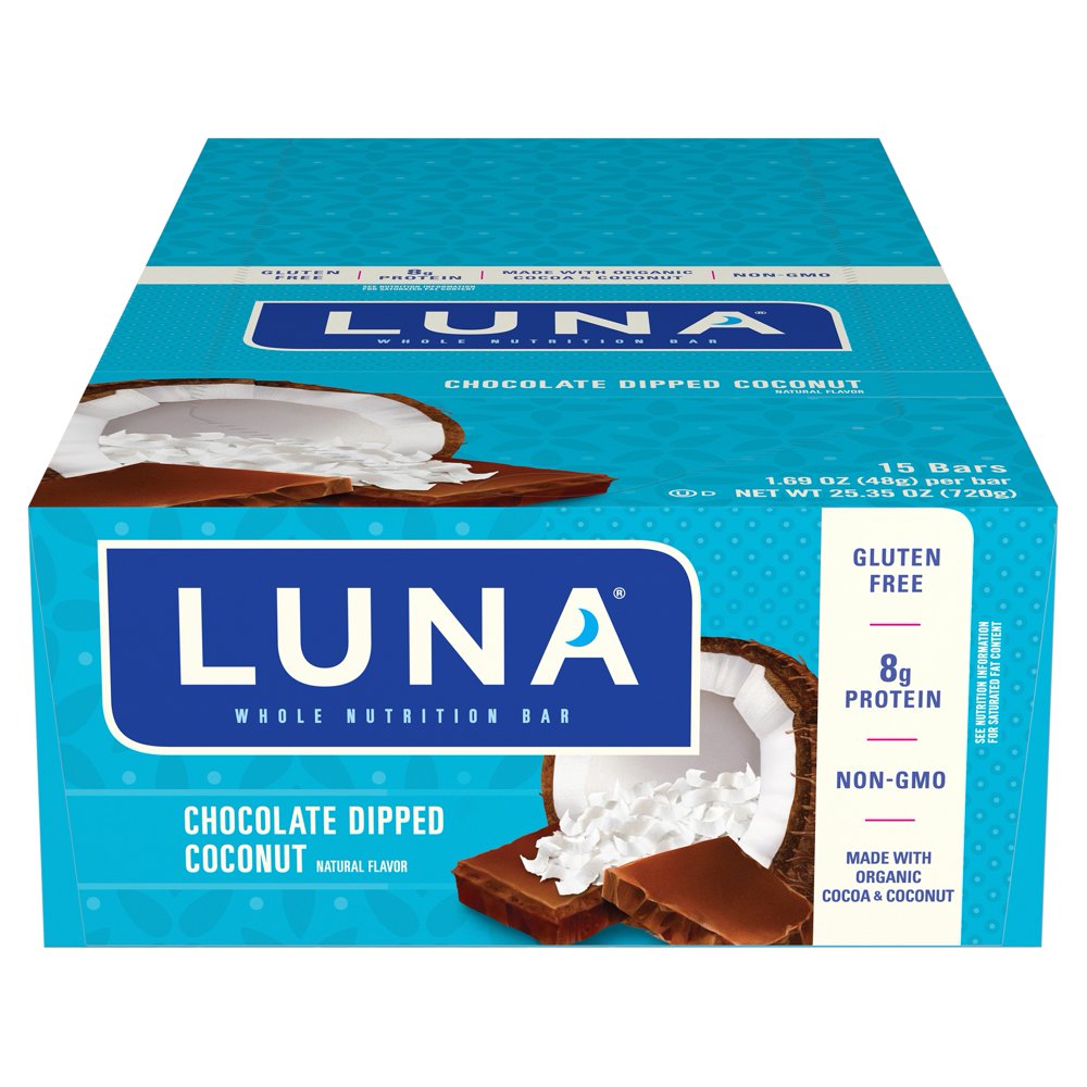 Luna® Chocolate Dipped Coconut Whole Nutrition Bars 15 ct Box Walmart