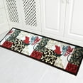 thumbnail image 5 of Gloria- Kitchen Rug Non-Skid Runner Kitchen Mats for Floor Non-Slip Hallway Runners with Rubber Backing Entryway Hallway Floor Mat Low Profile Door Mat (20" x 57") Red Brown Floral Design, 5 of 5