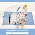 thumbnail image 5 of 2 Pack Flip Folders with Clear PVC Window Binder Pouches 3-Ring Binder Organizer for Office & Home Hand-drawn Shell Pattern, 5 of 6