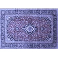 thumbnail image 1 of Ahgly Company Machine Washable Indoor Rectangle Medallion Blue Traditional Area Rugs, 5' x 7', 1 of 4