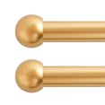 thumbnail image 1 of 1 Inch Adjustable Standard Decorative Curtain Rod,Stainless Steel Single Curtain Rod Set with with Round Ball Finials，30 to 124 Inch，2 Pack, 1 of 6