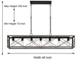 thumbnail image 4 of ACROMA Kiro 7-light Farmhouse 48In Linear Chandelier Industrial Rectangle Dining Lighting with UL certified Weathered Walnut, 4 of 5