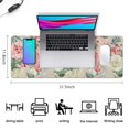 thumbnail image 5 of Long Mouse Pads for Desk,Pioneer Flower Floral Print Pattern Desk Mats on Top Of Desks, Desk Mouse Pad Extra Large with 3mm Non-Slip Base and Stitched Edge for Gaming,Office,Work,Home 31.5"x11.8", 5 of 6