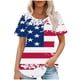 thumbnail image 1 of Fiudx Ofertas de La Semana Top Estampado con Cuello Redondo y Manga Corta Informal para Mujer a La Moda, 1 of 5