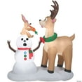 thumbnail image 2 of Airblown Caribou Snowman Inflatable, 2 of 3