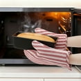 thumbnail image 4 of Unique Bargains Soft Oven Mitts Heat-Resistant Cooking Gloves Red 10.6x6.7inch, 4 of 6