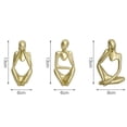 thumbnail image 1 of The Thinker Resin Statue Abstract Figure Art Sculpture Crafts Ornament Home Decor, 1 of 1