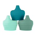 thumbnail image 1 of Tapas de silicona para vasos para niños, color verde, 3 unidades, 1 of 5