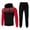 Red, variant on Mens Sweatpants Hoodies Round Neckline Long Sleeve Fall/Winter Fitness Polka Dot Color Matching Hoodie Sweater Trousers Suit With Hood Hoodies For Men Hoodies For Guys White M