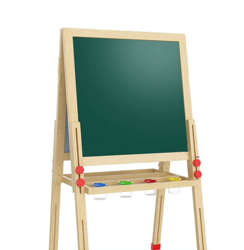 Children Wooden Standing Writing Board Double Side Drawing