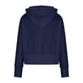thumbnail image 6 of ClodeEU Womens Heavyweight Hoodies Sweatshirts,Vintage Cotton Women Sweatshirt with pocket Navy,Womens Plus S, 6 of 8