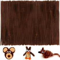CCOCC 200pcs Brown Pipe Cleaners for Crafts, Chenille Stems, Art and Craft Supplies