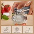 thumbnail image 6 of GORILLA GRIP Stainless Steel Manual Can Opener, Soft Touch Handle, Built-In Bottle Opener, Gray, 6 of 10