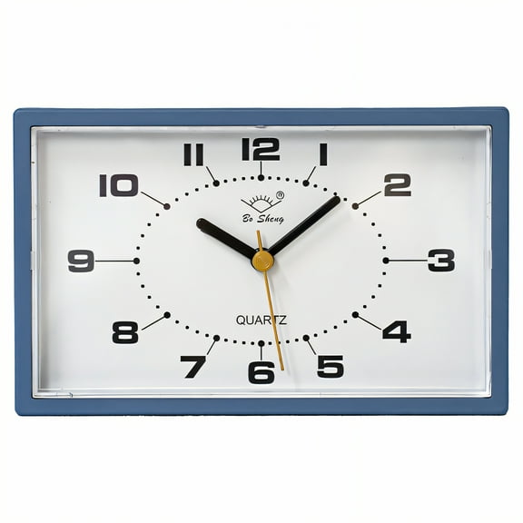 DESIGNICE Wall Clock,Anti-Corrosion Pvc Modern Wall Clock,Vibrant Longevity Bathroom Clock,Blue,14.7*9.2*4.5Cm