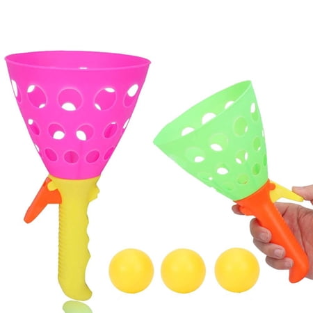 Children Catapult Ball Toss and Catch Ball Do Sports Outdoor Sports Educational Toys Parent-child Interaction Double Catapult Ball Parent-child Toy Butt Bouncing Ball Interactive Toy 1 SET