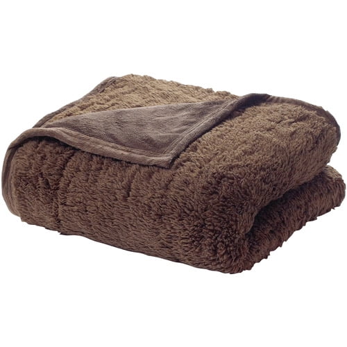 Oversized Reversible Plush Sherpa Throw