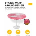 thumbnail image 2 of nqOlkjepod Abstract Pink Round Tablecloth, Fitted Table Cover with Elastic for 55"-60" Round Tables, Modern Graffiti Art Geometric White Paint Table Cloth Dinning Party Waterproof Tablecloths, 2 of 6