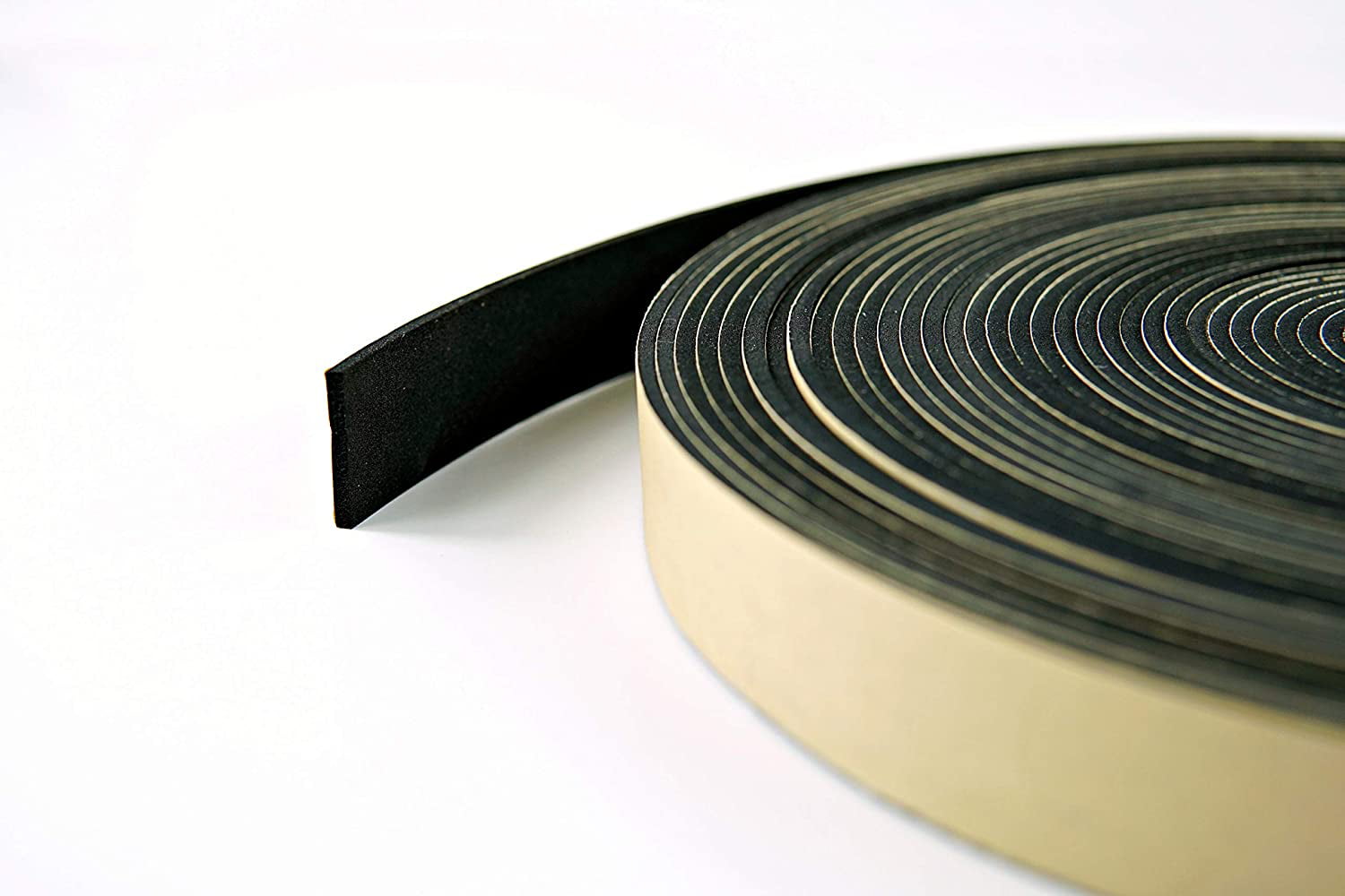 1/2inch x 1/8inch x 50feet Neoprene Foam Weather Seal High Density Stripping with Adhesive Backing 1.3cm Wide 0.3cm Thick 15m Long