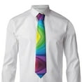 thumbnail image 2 of Rainbow Stripes Tie For Men Funny Neckties Fashion Gentleman Soft Comfortable Ties, 2 of 7
