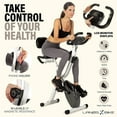 thumbnail image 4 of Lanos Brands Foldable Exercise Bike Home Workout Equipment 10-Level Adjustment White, 4 of 8