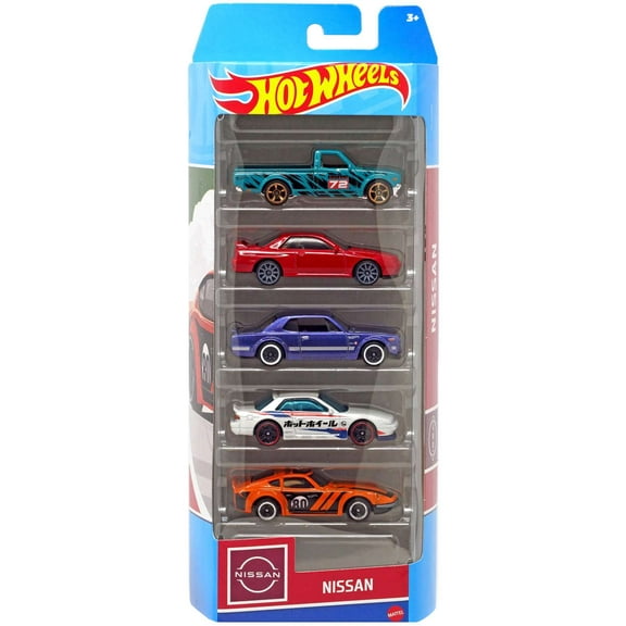 Hot Wheels Nissan Datsun 620, Fairlady Z, Silvia (S13), Skyline GT-R & Skyline HT 2000GT-X Die Cast Car 5-Pack