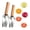 2-Pcs, variant on Triangle Fruit Cube Cutter with Wooden Handle,Stainless Steel Watermelon Slicer Cutter,  Easy Slice Tool for Watermelon, Melon, Apple & More