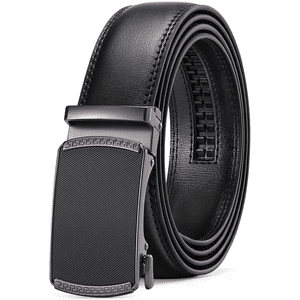 SENDEFN Men's Leather Ratchet Belt, Black
