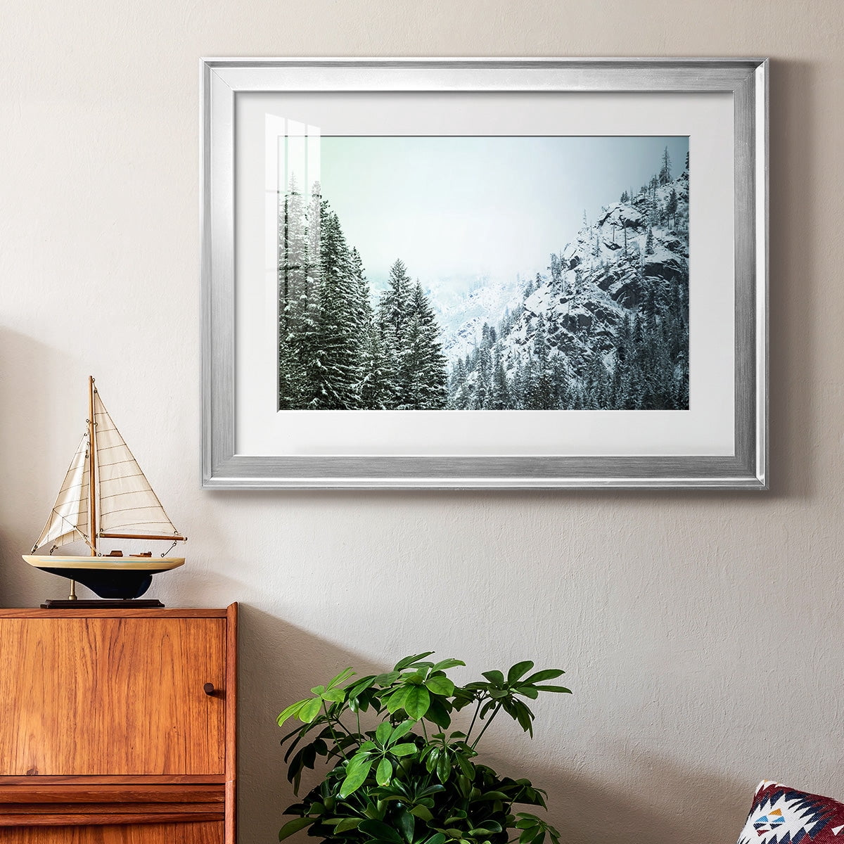 Snowfall in Cascadia II V1 Premium Framed Print - Ready to Hang