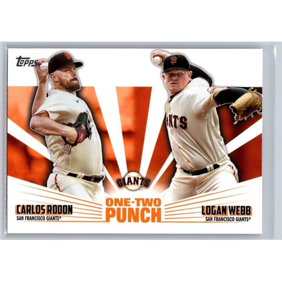 2023 Topps One-Two Punch 12P-11 Carlos Rodon Logan Webb San Francisco Giants Baseball Card