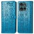 thumbnail image 4 of Funda Cartera FOXDOCK para Motorola Edge 2024 , Flip PU con Relieve de Gatos y Perros, Tarjetero y Soporte, 4 of 6