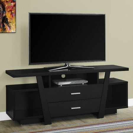 Monarch Tv Stand Cappuccino With 2 Storage Drawers For TVs Up To 60"L