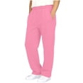 thumbnail image 4 of ATOGUTA Girls Sweatpants School Uniform Pants Cozy Elastic Waist Casual Long Trousers with Pockets Pink, Size 5T-14, 4 of 8