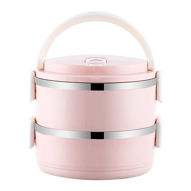 Home Kitchen Item Clearance Deals!Pcksrro Portable Lunch Box Circular Fresh-keeping Box Stainless Steel Insulated Student Office Worker Lunch Box Bento Boxes