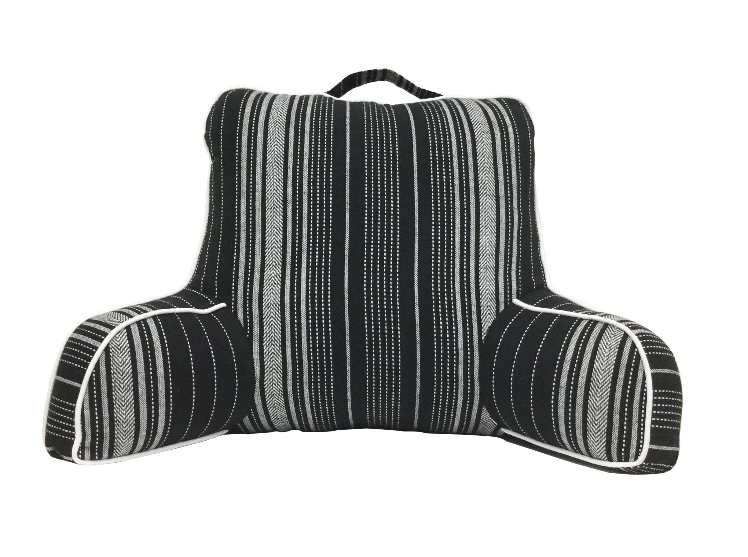 Envogue Yarn Dyed Stripe Backrest Pillow, Charcoal - Walmart.com