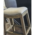 NewRidge Home Saddle Style 30" Bar Height Stool with Cream Fabric