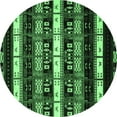 thumbnail image 1 of Ahgly Company Indoor Round Abstract Emerald Green Modern Area Rugs, 5' Round, 1 of 4