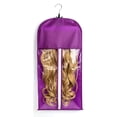 thumbnail image 4 of 3conlineservice Extensión de cabello Bolsa de almacenamiento Funda de protección impermeable para con percha violeta Zulema Estuche para peluca, 4 of 8