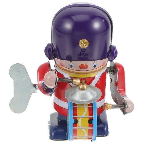 TinPlate Clockwork Toys Drummer Soldier Toy Up Toy Kids Novelty Tin Toys