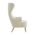 thumbnail image 4 of Pemberly Row Modern 19.7" Modern Velvet Wingback Chair in Cream, 4 of 6