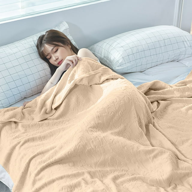 Xihbxyly Manta de Algodón Refrescante, Alivio para Quienes Duermen con Calor, Comodidad Ligera para Todas Las Estaciones, Absorción Transpirable, Manta para Sofá y Cama, Regalo de Verano, Tamaño 150