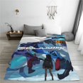 thumbnail image 5 of Mobile Suit Gundam Fleece Throw Blankets, Super Soft Flannel Cozy Blankets for Adults, Washable Lightweight Blanket for Couch Sofa Bed Office, Warm Plush Blankets for All Season, 5 of 8