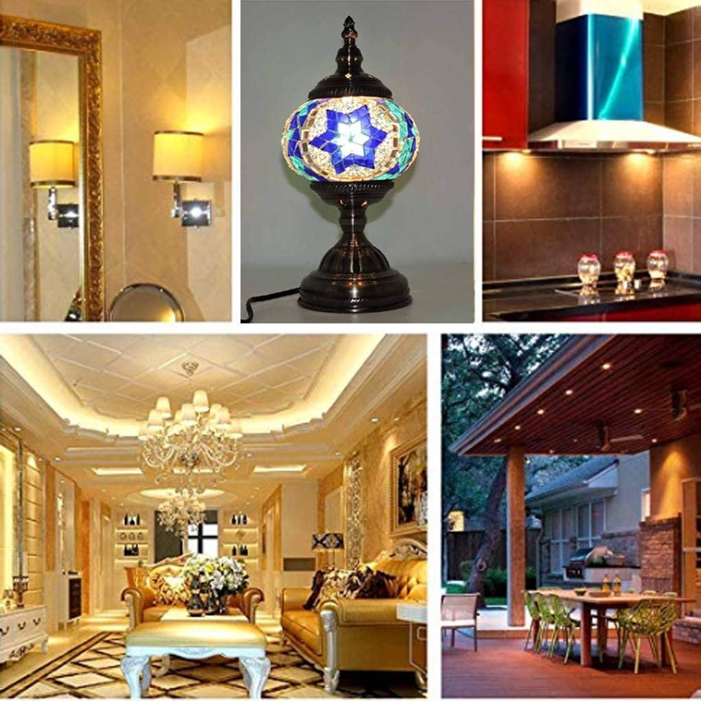 LED Light Bulb for Mosaic Turkish Lamp E12 LED Light Bulbs 3W = 30W Halogen Pre Pack 10