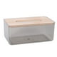 thumbnail image 3 of Tissue Box Holder Tissue Box Cover Tissue Box Holder Transparent Box Wear Resistant PP Compressed Wood Napkin Box With Nonslip Bottom For Home Living RoomBlack Large ANGGREK negro grande, 3 of 4