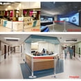 thumbnail image 2 of Costway 6Pcs Stanchion Posts Queue Pole Retractable Red Belt Crowd Control Barrier, 2 of 10