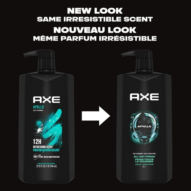 AXE Apollo Body Wash for All Day Freshness, Sage & Cedarwood, with