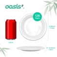 thumbnail image 2 of Platos desechables OasisSN de 7" 128 unidades compostables de alta resistencia, 2 of 7