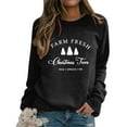 thumbnail image 3 of Chandail en Molleton de Noël pour Femmes Col Rond Pull Chaud de Vacances Xmas Mode Imprimée Pull à Manches Longues Cardigan Veste Mi-Longue, 3 of 5