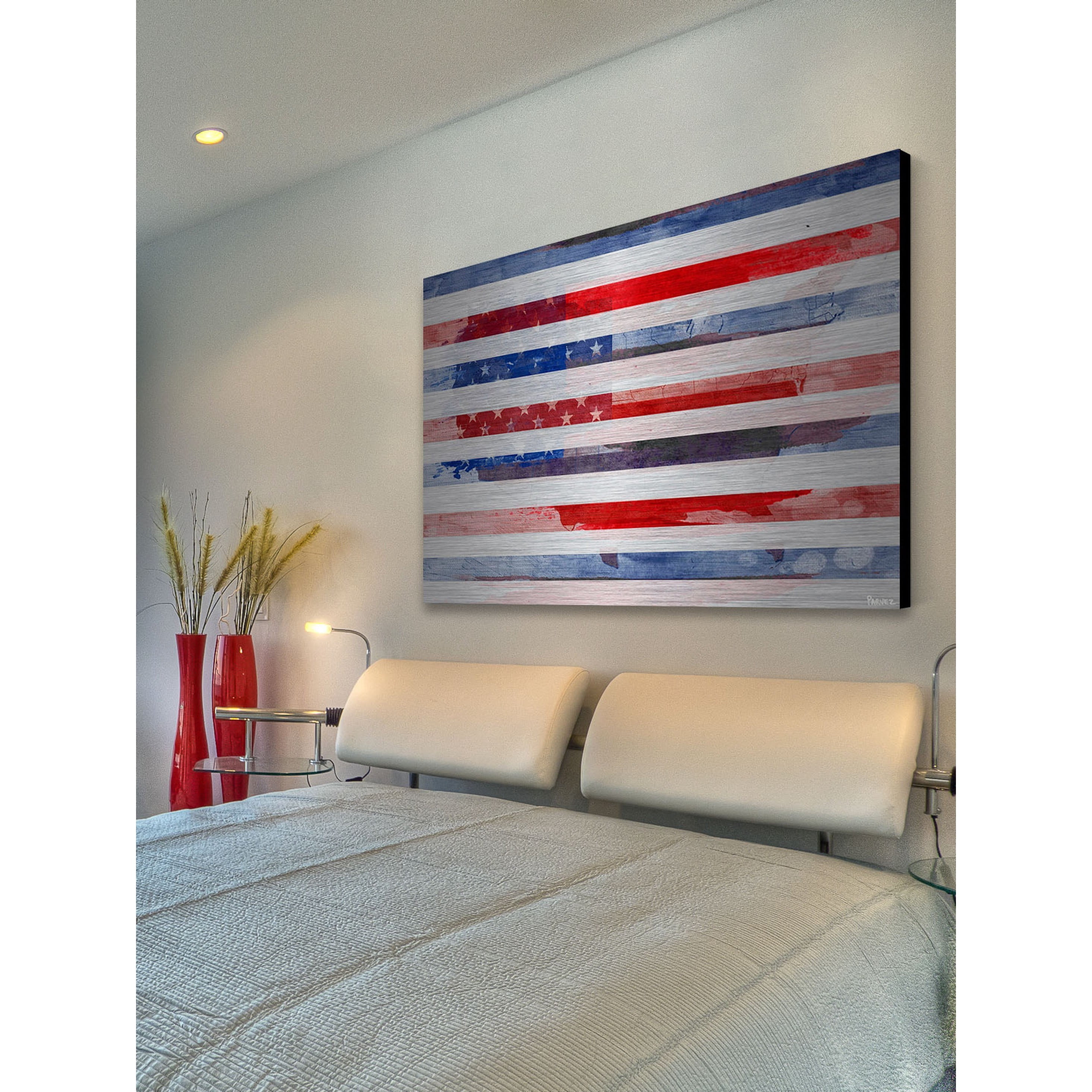 Parvez Taj  - "Striped Glory" Print on Brushed Aluminum 36 x 24