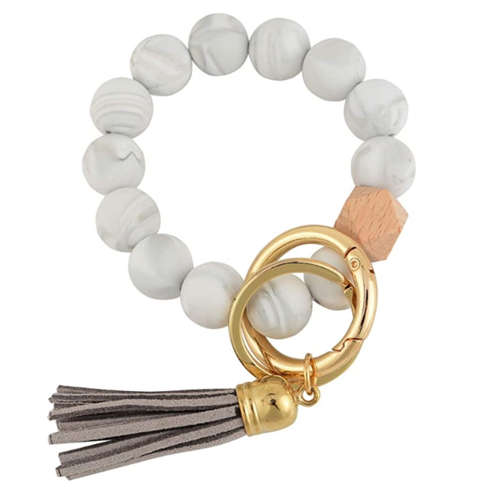 Silicone Key Ring Bracelets Wristlet Keychain Wallet House Car Keychain